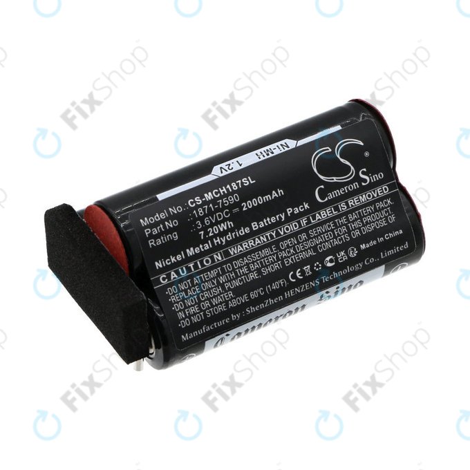Bateria do Moser ChromStyle, Wella Academy, Super Cordless, 2000mAh, Ni-MH, 3.6V, 1871-7590, HQ