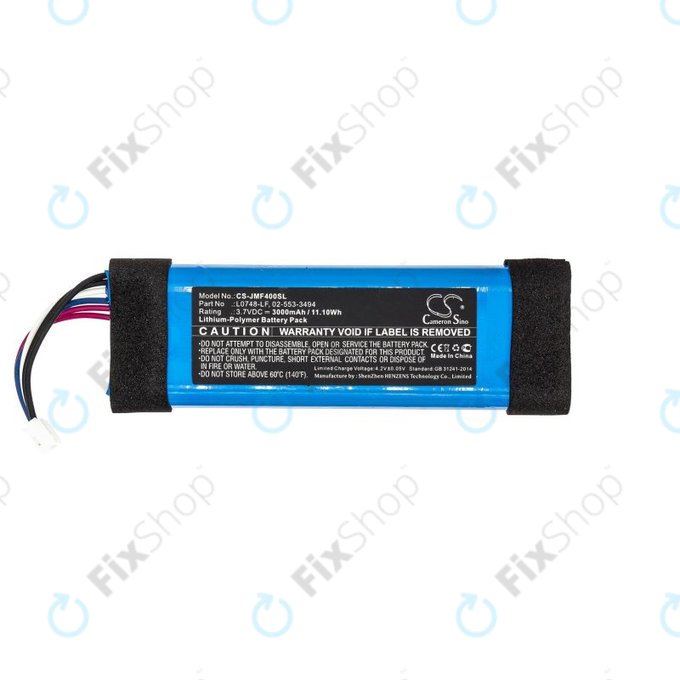 Bateria do JBL Flip Essential, Flip 3 Stealth Edition, L0748-LF, 02-553-3494, GSP872693, 3000mAh, HQ