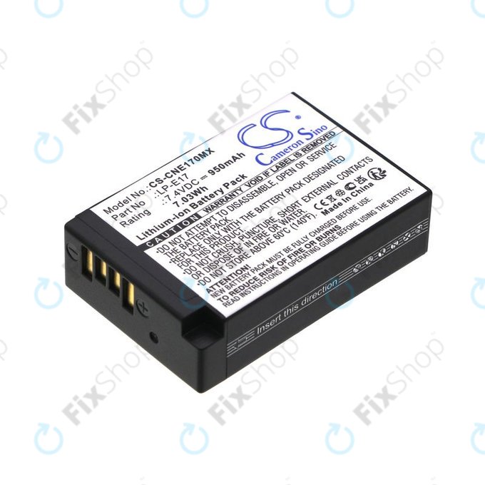 Bateria do Canon EOS, 950mAh, Li-Ion, 7.4V, LP-E17, HQ