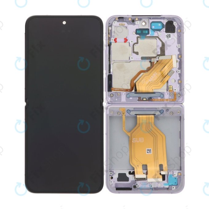 Wyświetlacz OLED do Xiaomi Mix Flip 2405CPX3DC, Ekran dotykowy z ramką, Fioletowy, Purple
