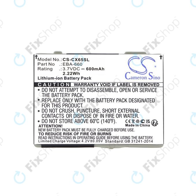 Bateria do Siemens M8, A31, CS66, SS66, 600mAh, Li-Ion, 3.7V, EBA-660, HQ