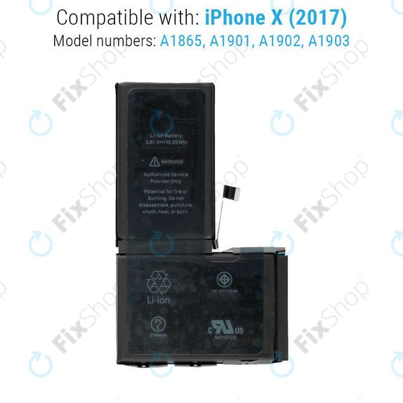 Bateria dla iPhone X, 2716mAh, Service Pack