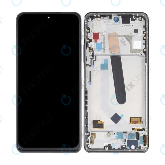 Wyświetlacz OLED do Xiaomi Poco F3, Ekran dotykowy z ramką, Night Black