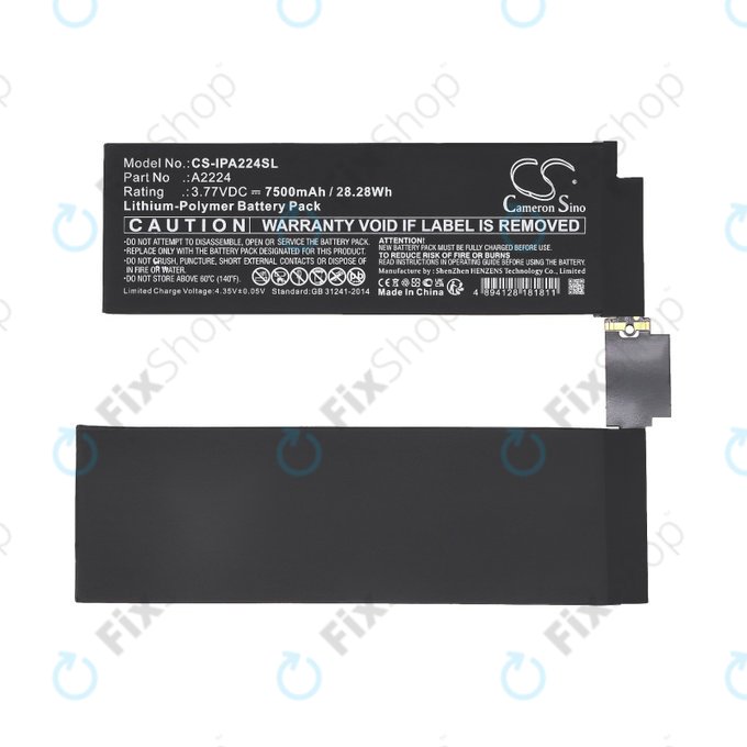 Bateria do iPad Pro 11.0", 2nd Gen 2020, A2224, 7500mAh, HQ