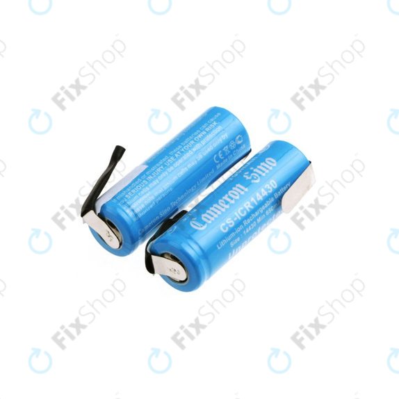 Bateria 14430 z płytkami montażowymi, 650mAh, Li-Ion, 3.7V, HQ