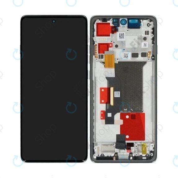 Wyświetlacz OLED do Motorola Edge 60 Pro, Ekran dotykowy z ramką, Shadow