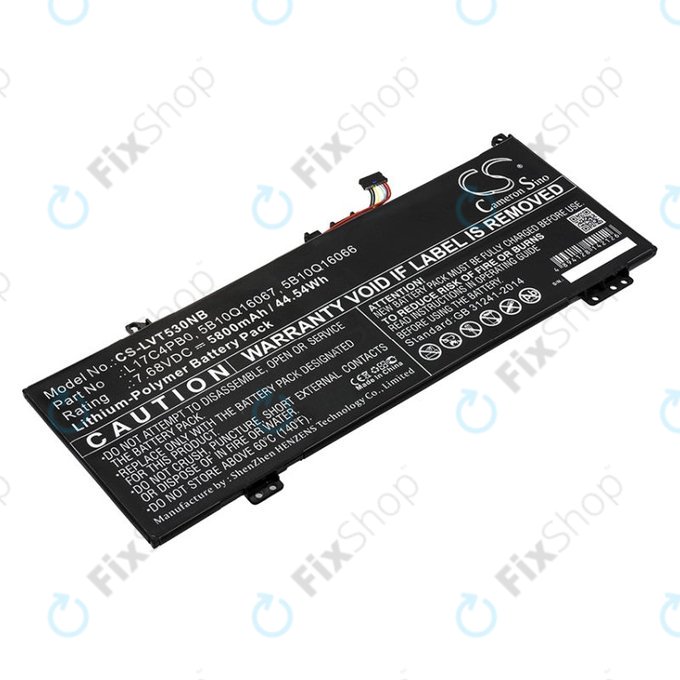 Bateria do Lenovo Air 14, Flex 6, Ideapad 530, Yoga 530, 5800mAh, Li-Pol, 7.68V, L17C4PB0, HQ