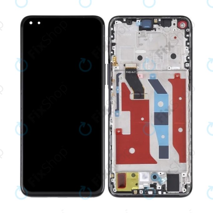 Wyświetlacz do Huawei Nova 8i NEN-L22, NEN-LX1, Ekran dotykowy z ramką, Starry Black, TFT