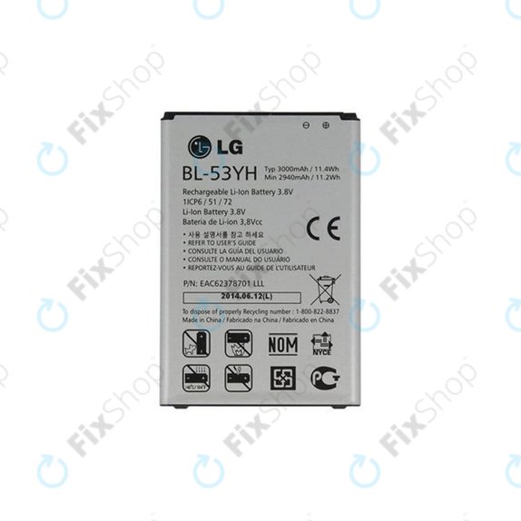 Bateria do LG G3 D855, BL-53YH, 3000mAh