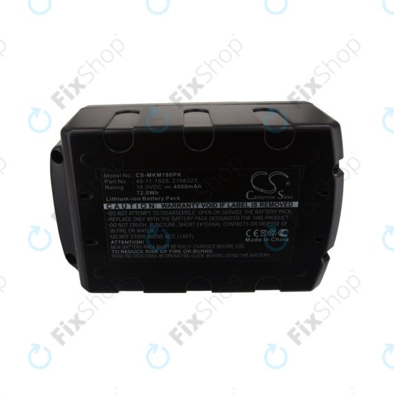 Bateria do Milwaukee 2600-series, 2700-series, AG-125, C18, HD18, M12, M18, YTB313, Li-Ion, 4000mAh, HQ