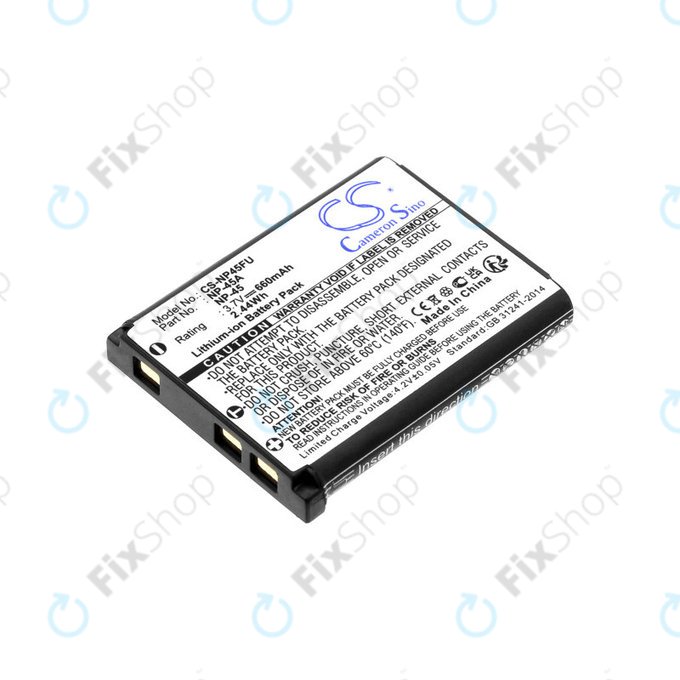 Bateria do Leica, ALBA, Fujifilm, Avision, Praktica, Medion, 660mAh, Li-ion, 3.7V, NP-45, HQ