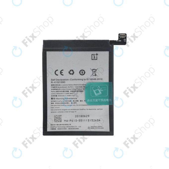 Bateria do OnePlus 3, BLP613, 3000mAh