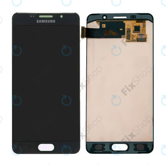 Wyświetlacz z ekranem dotykowym do Samsung A5 A510F (2016), GH97-18250B, Czarny, Black, Genuine Service Pack