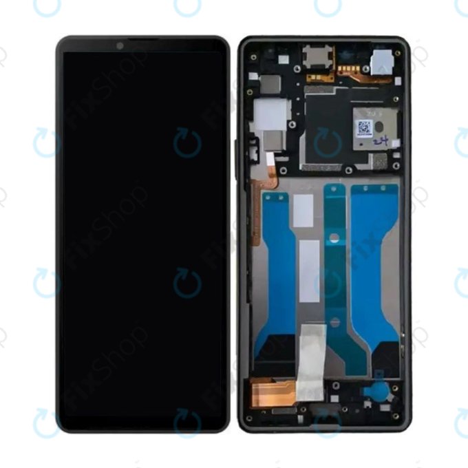 Wyświetlacz OLED do Sony Xperia 10 V, Ekran dotykowy z ramką, Czarny, Black
