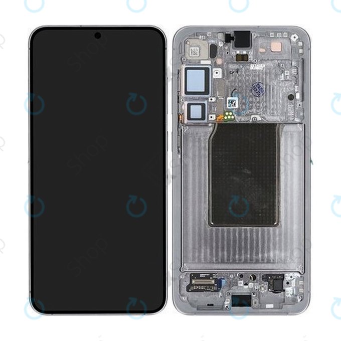 Wyświetlacz OLED do Samsung Galaxy S25 Plus, Ekran dotykowy z ramką, Silver Shadow