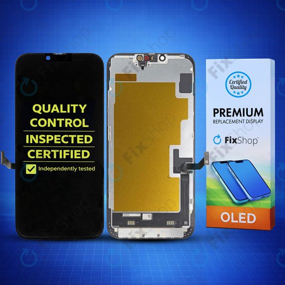 Wyświetlacz Hard OLED dla iPhone 14 Plus, Ekran dotykowy z ramką, FixPremium