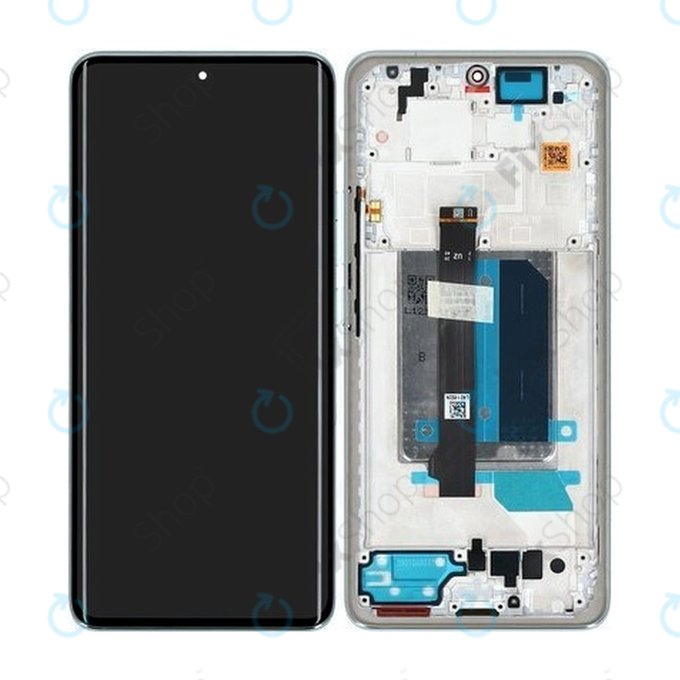 Wyświetlacz do Xiaomi Redmi Note 14 Pro+ 5G , Ekran dotykowy z ramką, Frost Blue, 5600170O16U00, Genuine Service Pack