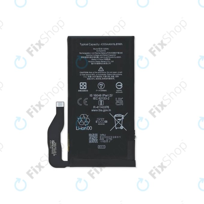Bateria do Google Pixel 7 GVU6C, GQML3, 4355mAh, G949-00338-01, Genuine Service Pack