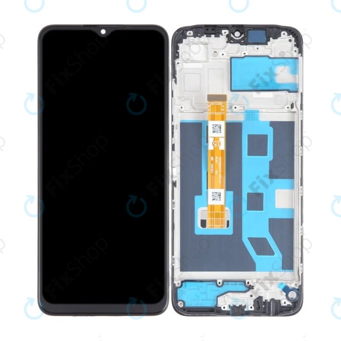 Wyświetlacz do Oppo A17, Ekran dotykowy z ramką, Midnight Black, TFT