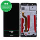 Wyświetlacz do Huawei P9, Ekran dotykowy z ramką, Czarny, Black, TFT