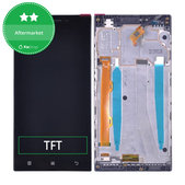 Wyświetlacz do Lenovo P70, Ekran dotykowy z ramką, Czarny, Black, TFT