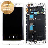 Wyświetlacz do Samsung Note Edge N915FY, Ekran dotykowy z ramką, GH97-16636B, Biały, White, Genuine Service Pack