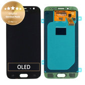 Wyświetlacz z ekranem dotykowym do Samsung J5 J530F (2017), GH97-20738A, GH97-20880A, Czarny, Black, Genuine Service Pack