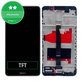 Wyświetlacz do Huawei Mate 9, Ekran dotykowy z ramką, Czarny, Black, TFT