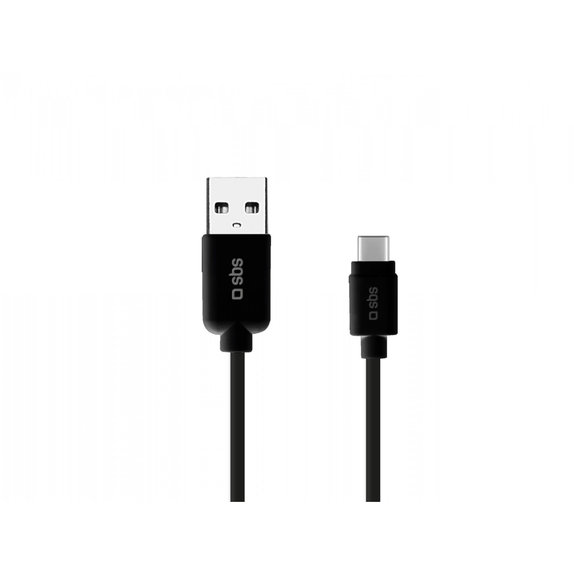 Kabel USB-C / USB (1.5m), czarny, black, SBS
