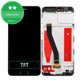 Wyświetlacz do Huawei P10, Ekran dotykowy z ramką, Czarny, Black, TFT