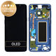 Wyświetlacz do Samsung S9 G960F, Ekran dotykowy z ramką, GH97-21696D, GH97-21697D, Coral Blue, Genuine Service Pack