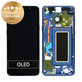 Wyświetlacz do Samsung S9 G960F, Ekran dotykowy z ramką, GH97-21696D, GH97-21697D, Coral Blue, Genuine Service Pack