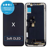 Wyświetlacz Soft OLED dla iPhone X, Ekran dotykowy z ramką, FixPremium