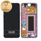 Wyświetlacz do Samsung S9 G960F, Ekran dotykowy z ramką, GH97-21696B, GH97-21697B, Lilac Purple, Genuine Service Pack