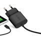 Podróżny adapter ładujący z USB-C, 1m, 3100mAh, Ultraszybkie ładowanie, Czarny, Black, SBS