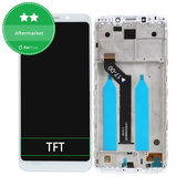 Wyświetlacz do Xiaomi Redmi 5 Plus (Redmi Note 5), Ekran dotykowy z ramką, Biały, White, TFT