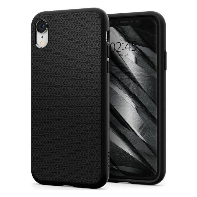 Etui do iPhone XR, Liquid Air, Czarny, Black, Spigen