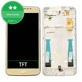 Wyświetlacz do Motorola Moto E4 Plus XT1771, Ekran dotykowy z ramką, Złoty, Gold, TFT