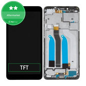 Wyświetlacz do Xiaomi Redmi 6, Redmi 6A, Ekran dotykowy z ramką, Czarny, Black, TFT