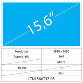 Acer Aspire Acer Aspire E15 E5-573G Wyświetlacz 15.6" LCD Slim Matte, 30 pin, Full HD