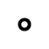 Szklo obiektywu tylnej kamery z ramka do iPhone XR, Bialy, White