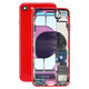 Tylna obudowa z malymi czesciami do iPhone 8, Czerwony, Red