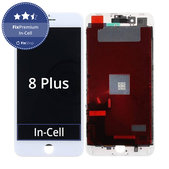 Wyświetlacz In-Cell dla iPhone 8 Plus, White, Ekran dotykowy z ramką, FixPremium