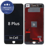 Wyświetlacz In-Cell dla iPhone 8 Plus, Black, Ekran dotykowy z ramką, FixPremium