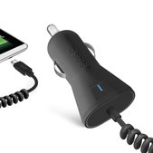 Ładowarka samochodowa Micro-USB, 2.1A, 12/24V, Szybkie ładowanie, Czarny, Black, SBS