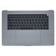 Górna ramka klawiatury z klawiaturą US, mikrofonem, trackpadem i głośnikami do MacBook Pro 15" A1707 (Late 2016 - Mid 2017), Space Gray