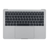 Górna ramka klawiatury z klawiaturą US, mikrofonem, trackpadem i głośnikami do MacBook Pro 13" A1708 (Late 2016 - Mid 2017), Srebrny, Silver