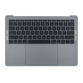 Górna ramka klawiatury z klawiaturą US, mikrofonem, trackpadem i głośnikami do MacBook Pro 13" A1708 (Late 2016 - Mid 2017), Space Gray