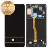 Wyświetlacz do Samsung A9 A920F (2018), Ekran dotykowy z ramką, GH82-18308A, GH82-18322A, Caviar Black, Genuine Service Pack