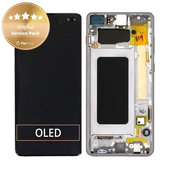 Wyświetlacz do Samsung S10 Plus G975F, Ekran dotykowy z ramką, GH82-18849A, GH82-18857A, GH82-18834A, Prism Black, Genuine Service Pack